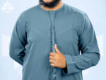 Steel Blue Premium Emirati Thobe - Image 3