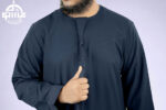 Navy Blue Premium Emirati Thobe - Image 3