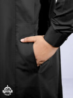 Mid Black Premium Arabian Thobe - Image 2